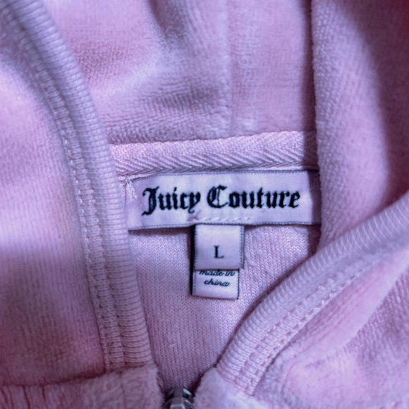 Juicy Couture Large Pink Full Zip Sweatshirt Hoodie - Picture 5 of 5